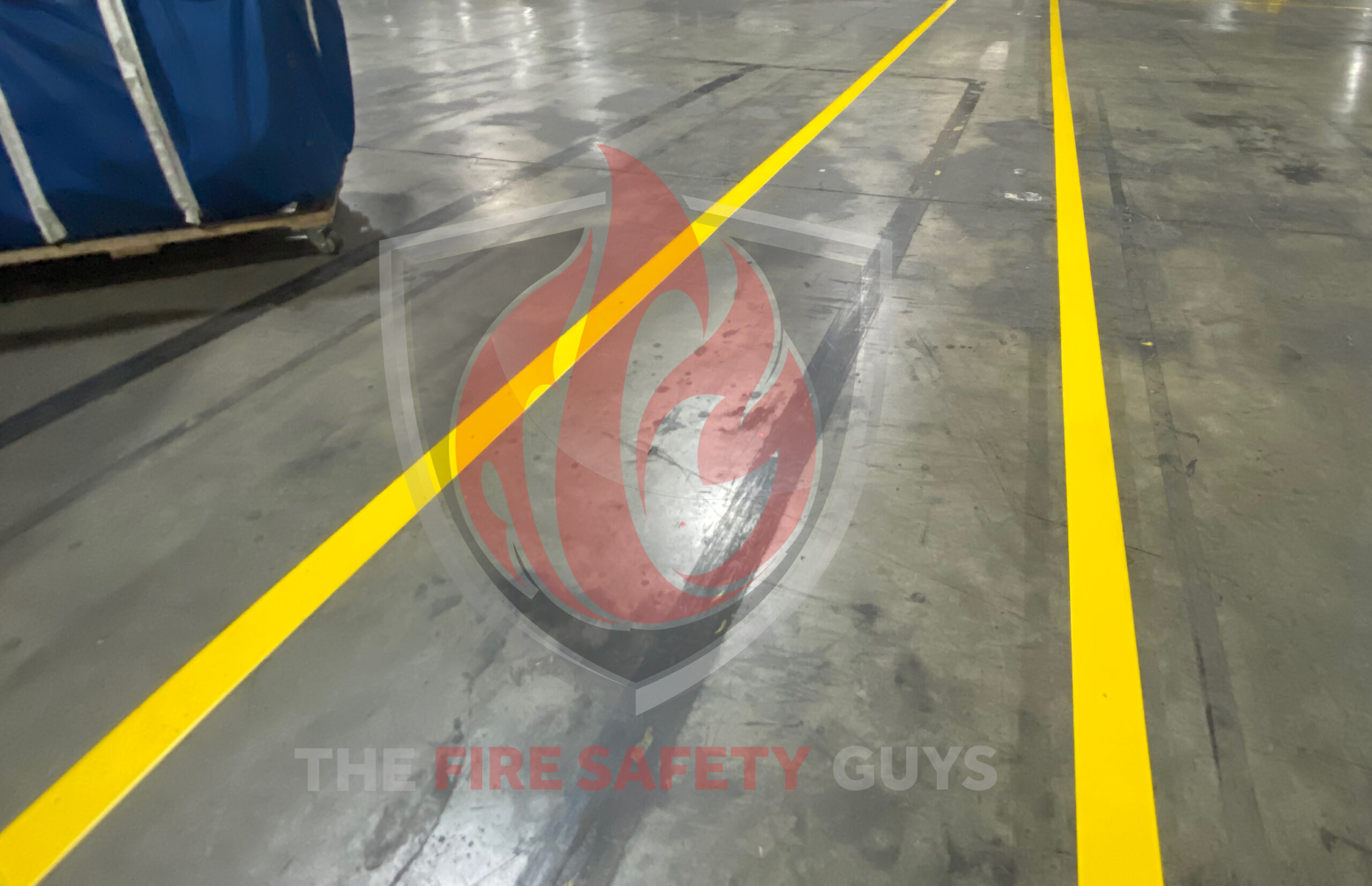 Warehouse Line Striping with Egress Path