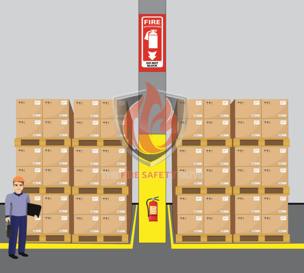 Fire Extinguisher for Warehouse Columns