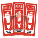 Fire Extinguisher signs for collumns