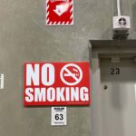 No Smoking sign enlarged