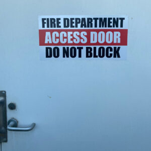 Access Door Signs for fire department