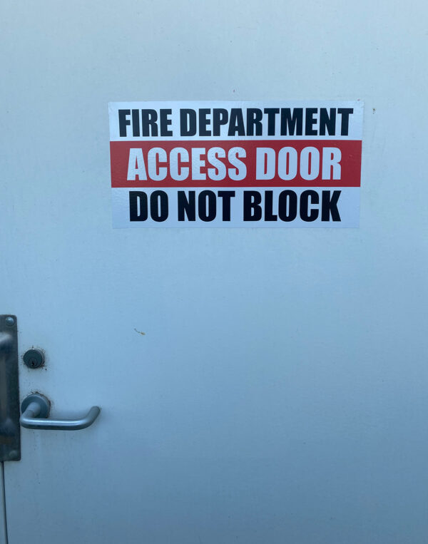 Access Door Signs for fire department