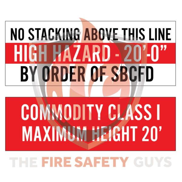 MAX HEIGHT AND COMMODITY CLASSIFICATION SIGNS