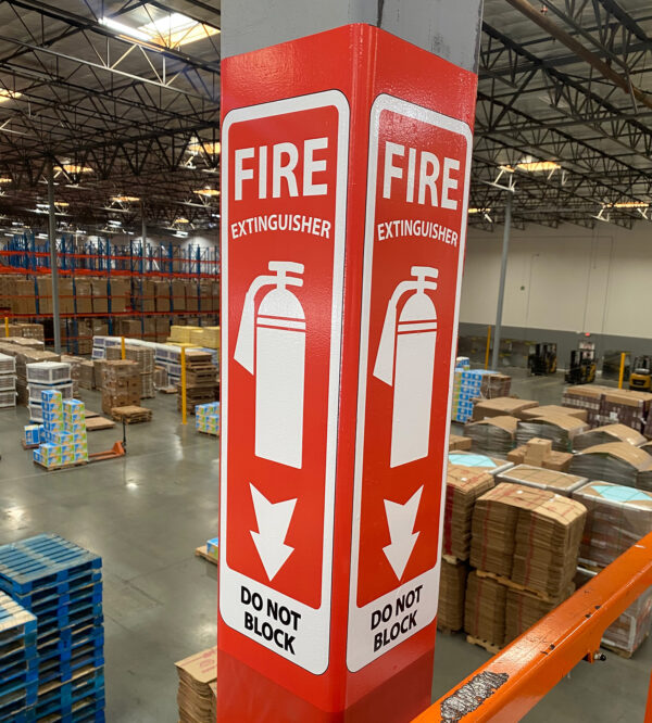 Fire Extinguisher Decals for Columns