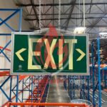 PHOTOLUMINESCENT EXIT SIGNS IN RACK SYSTEM