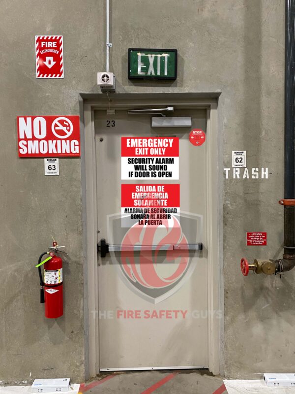 Emergency Exit Only Signs English The Fire Safety Guys